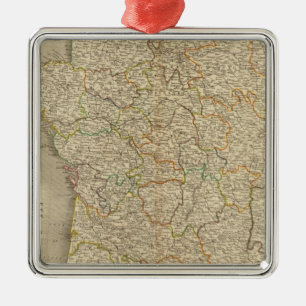France Provincial Boundaries Metal Tree Decoration