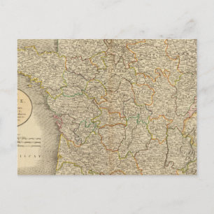 France Provincial Boundaries Postcard