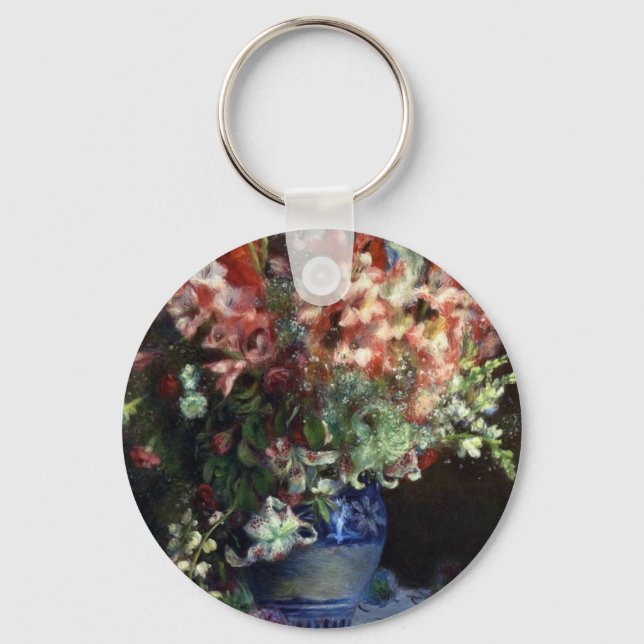 FRANCE--Renoir: Gladiolas in a Vase Key Ring (Front)