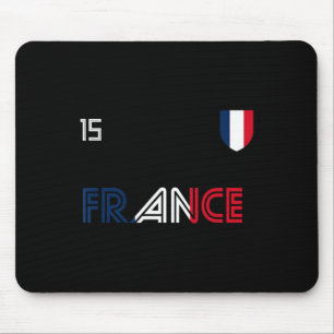 France Retro Soccer French Flag Mouse Pad