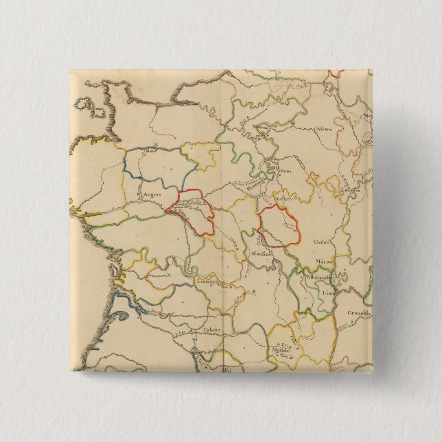 France Rivers 15 Cm Square Badge (Front)