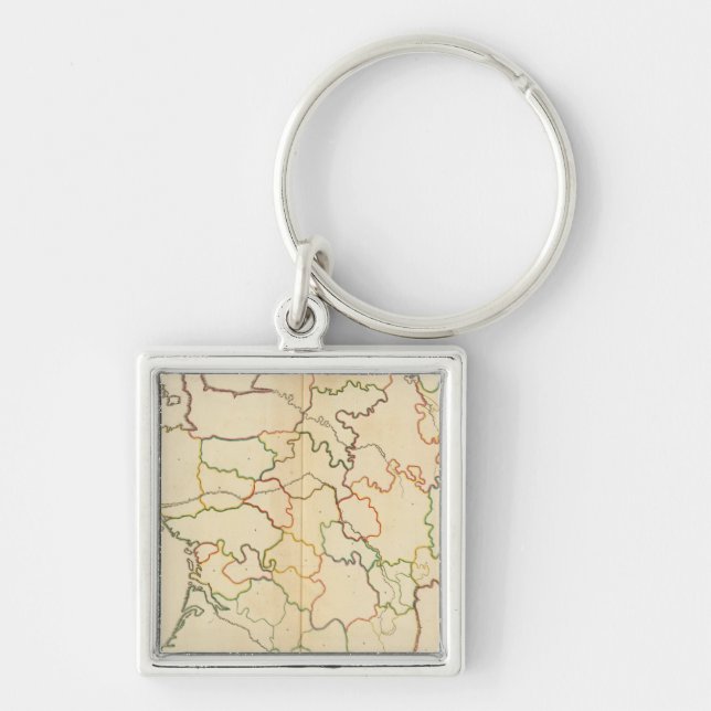 France Rivers Outline Key Ring (Front)