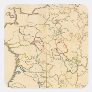France Rivers Square Sticker