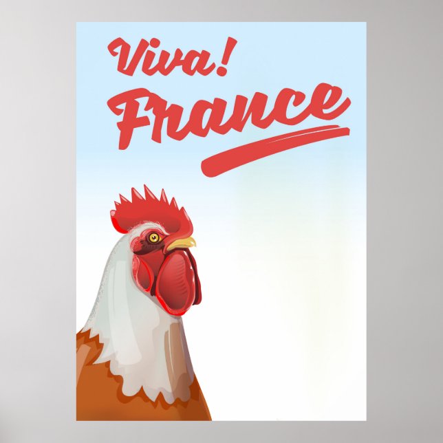 France Rooster travel poster (Front)