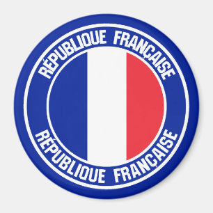 France Round Emblem Magnet