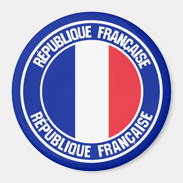 France Round Emblem Magnet (Front)