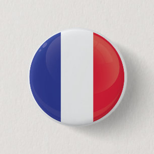 France  Round Icon Flag 3 Cm Round Badge