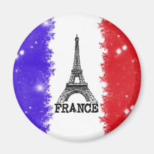 France Round Magnet
