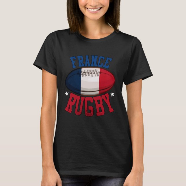 France Rugby Sports Player  French Fan T-Shirt (Front)