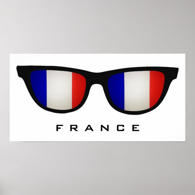 France Shades custom text & colour poster (Front)