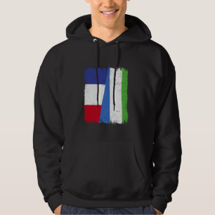 France Sierra Leone Half Flag French Sierra Leonea Hoodie