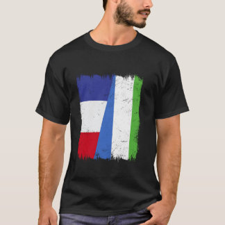 France Sierra Leone Half Flag French Sierra Leonea T-Shirt