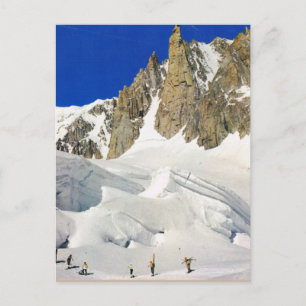 France, Sking in the French Alps Postcard