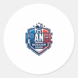 France Soccer 2026 Soccer Bold Country Typography Classic Round Sticker