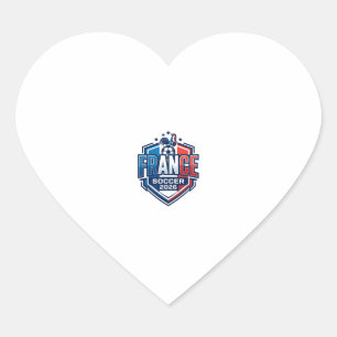 France Soccer 2026 Soccer Bold Country Typography Heart Sticker