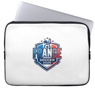 France Soccer 2026 Soccer Bold Country Typography Laptop Sleeve