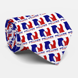 France Soccer Ball French Flag Personalised Tie
