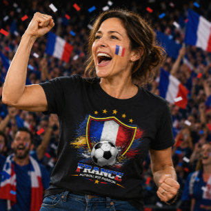 France Soccer Fan French Football World Cup Futbol Tri-Blend Shirt