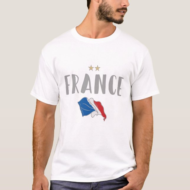France Soccer Football Fan Shirt French Flag (Front)