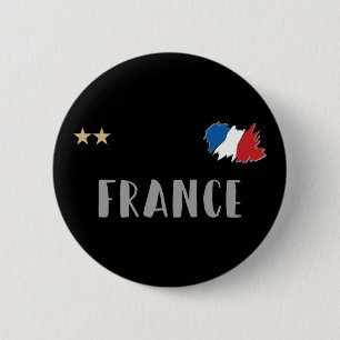 France Soccer Football Fan Shirt French Flag 6 Cm Round Badge