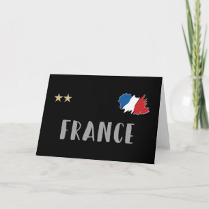 France Soccer Football Fan Shirt French Flag Card