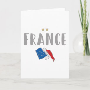 France Soccer Football Fan Shirt French Flag Card