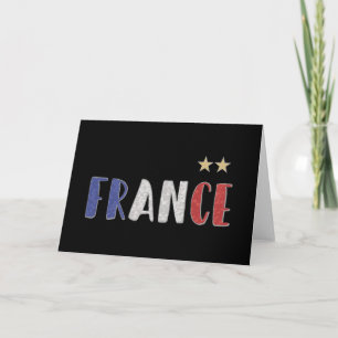 France Soccer Football Fan Shirt French Flag Card