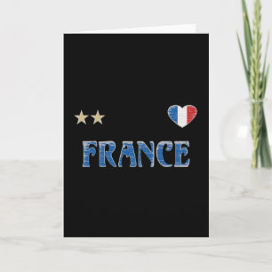 France Soccer Football Fan Shirt French Flag Card