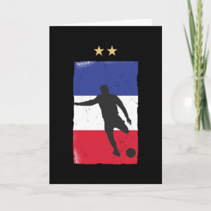 France Soccer Football Fan Shirt French Flag Card