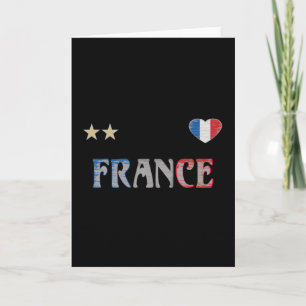 France Soccer Football Fan Shirt French Flag Card