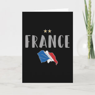 France Soccer Football Fan Shirt French Flag Card