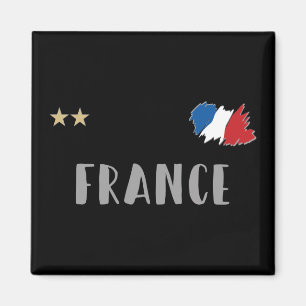France Soccer Football Fan Shirt French Flag Magnet