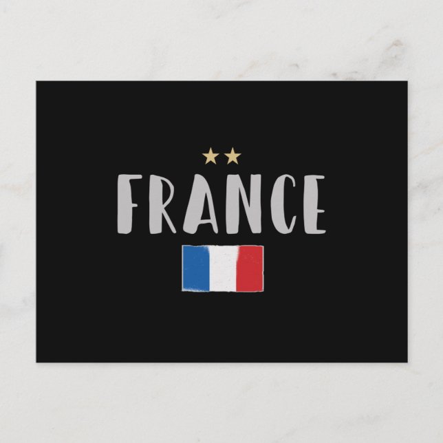 France Soccer Football Fan Shirt French Flag Postcard (Front)