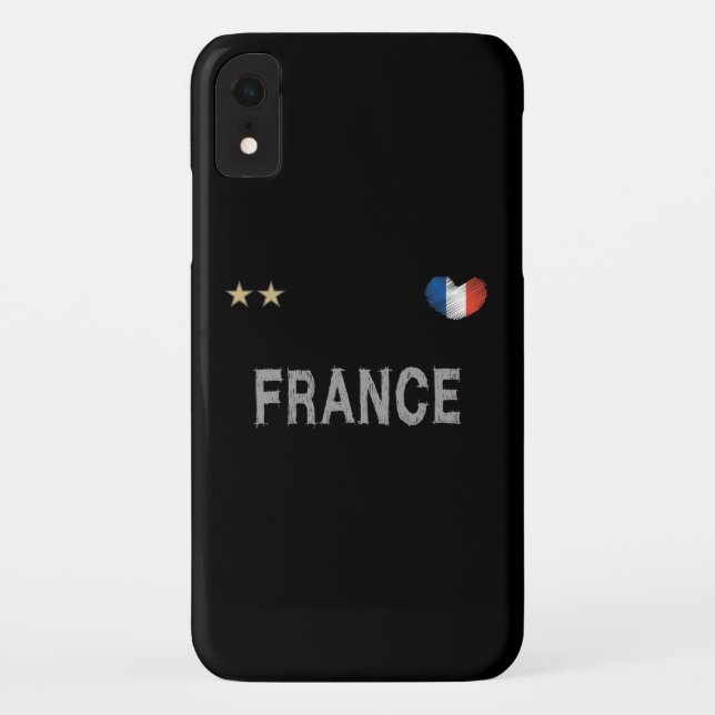 France Soccer Football Fan Shirt Heart Case-Mate iPhone Case (Back)