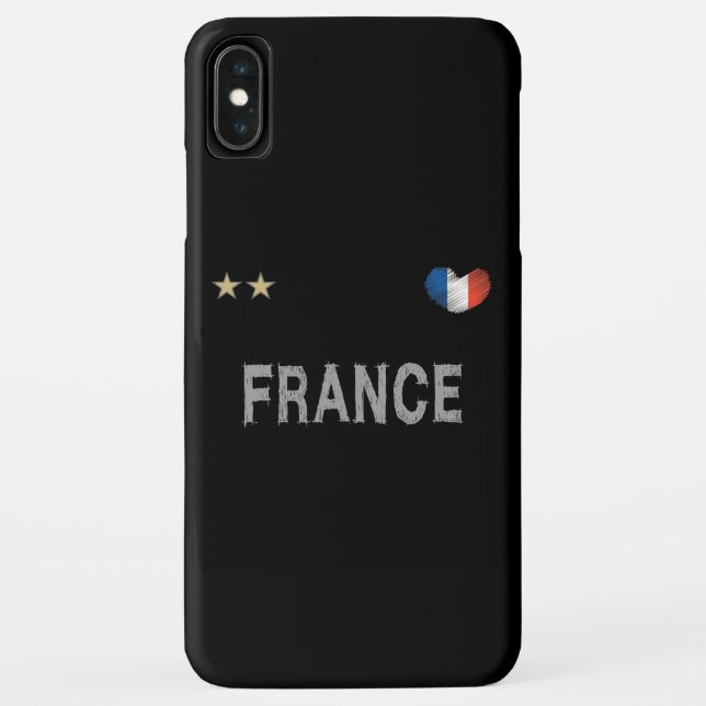 France Soccer Football Fan Shirt Heart Case-Mate iPhone Case (Back)