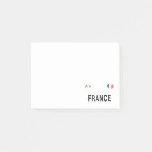 France Soccer Football Fan Shirt Heart Post-it Notes