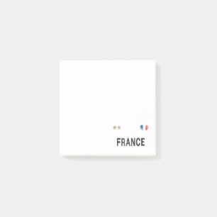France Soccer Football Fan Shirt Heart Post-it Notes