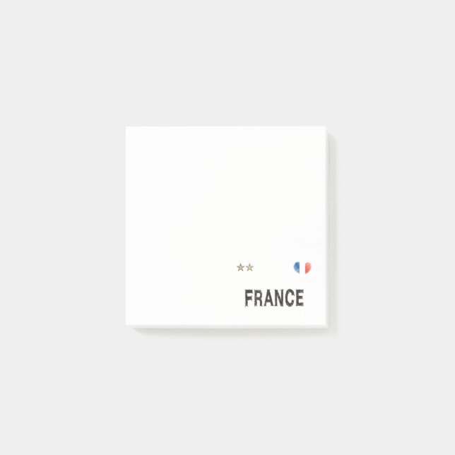 France Soccer Football Fan Shirt Heart Post-it Notes (Front)