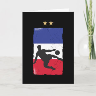 France Soccer Jersey Football Fan French Flag Card