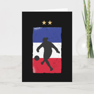 France Soccer Jersey Football Fan French Flag Card