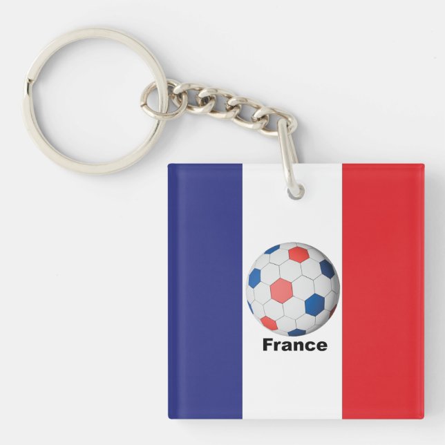 France Soccer Key Ring (Front)