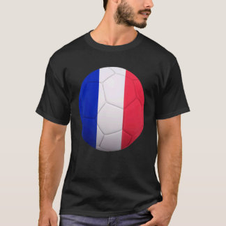 France Soccer National  Ball France Flag Football T-Shirt