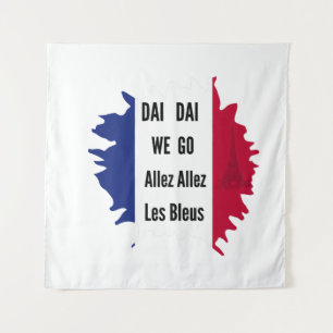France Soccer Pride Allez Les Bleus Wall Tapestry