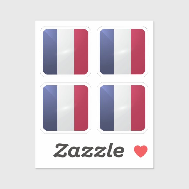 France square glossy flag (Sheet)