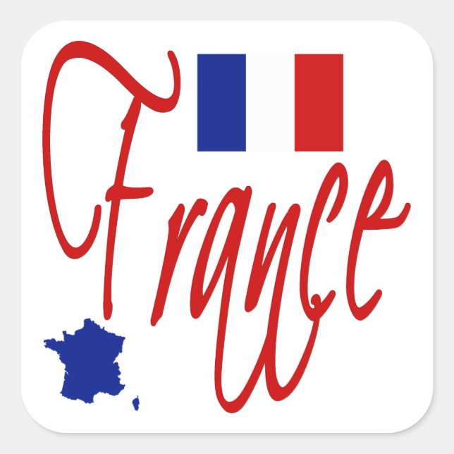 France Square Sticker (Front)