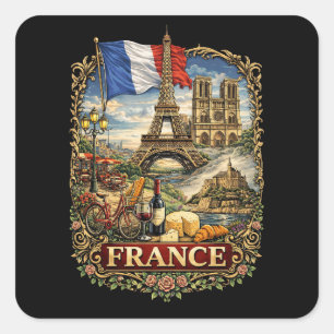 France Square Sticker
