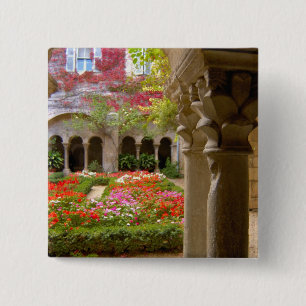 France, St. Remy de Provence, cloisters at 15 Cm Square Badge