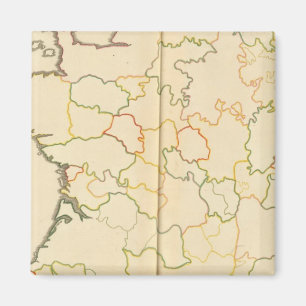 France Subdivisions Outline Magnet