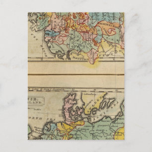 France, Switzerland, Germany Postcard