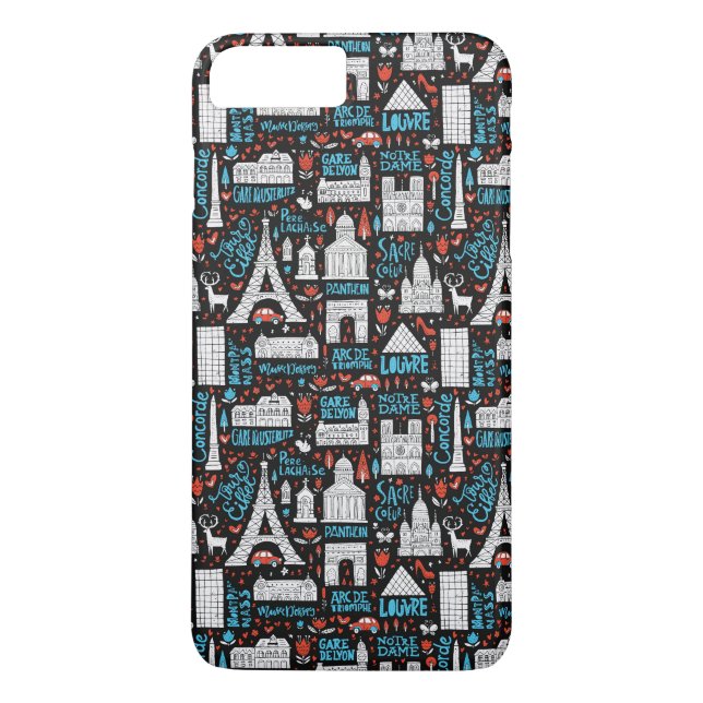 France | Symbols Pattern Case-Mate iPhone Case (Back)